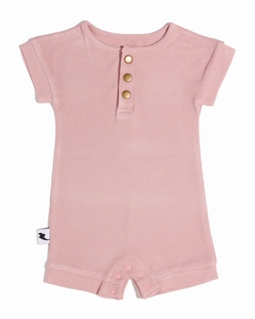 Ribbed Romper - Blush