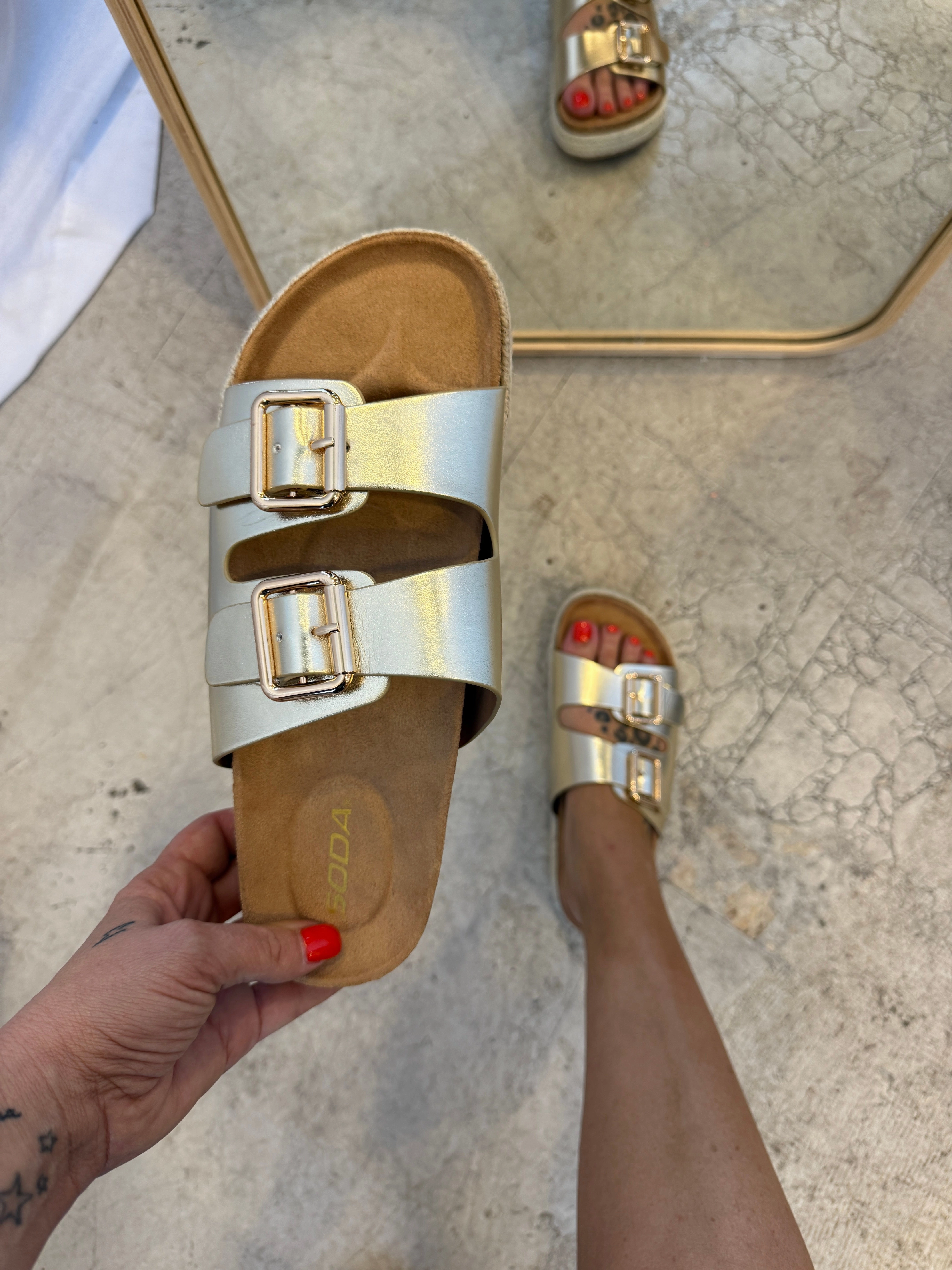 Soda Marfa Gold Sandal