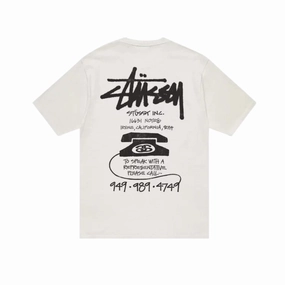 Stüssy Old Phone T-shirt Natural