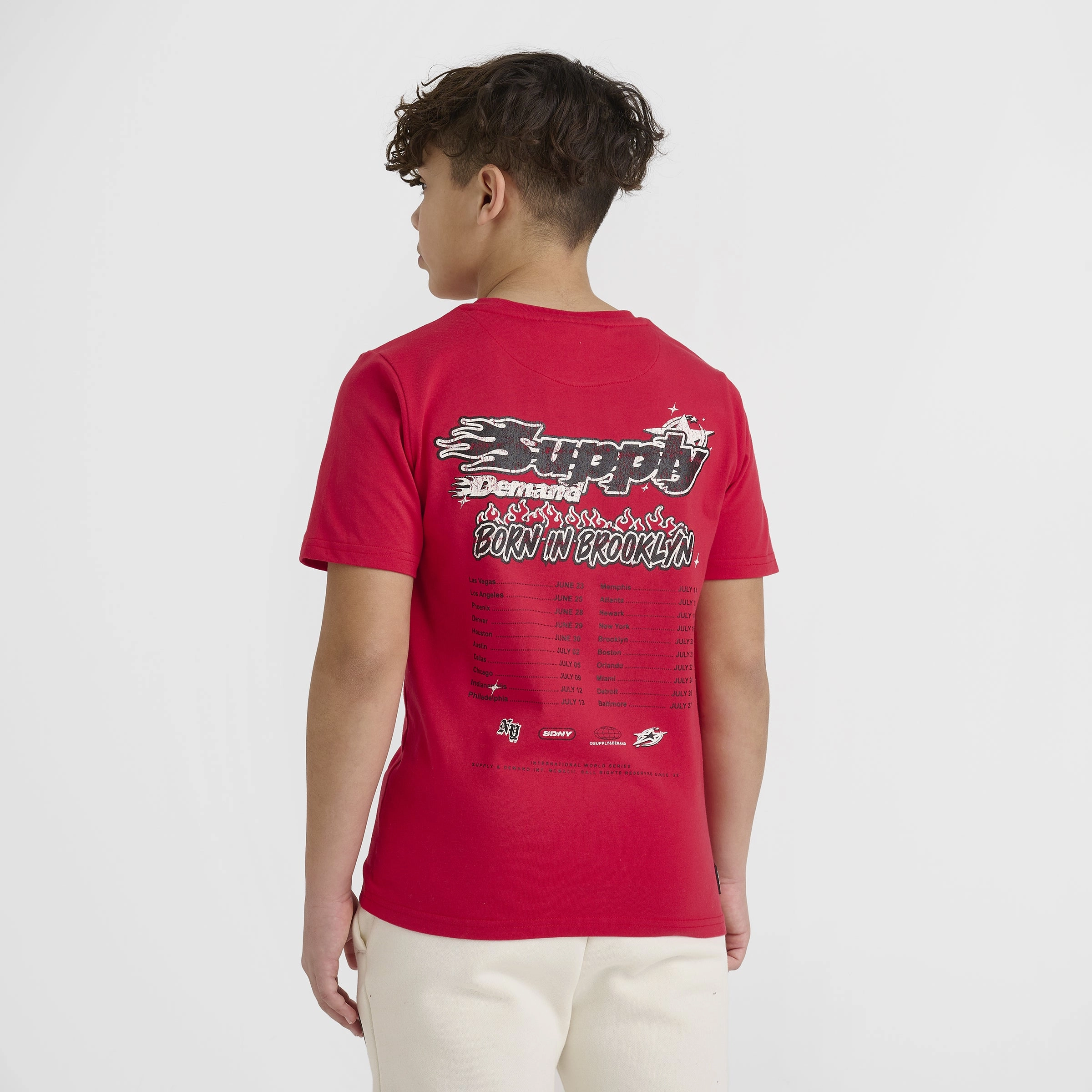 Supply & Demand Junior Boys' Martinez Tee Red / Black