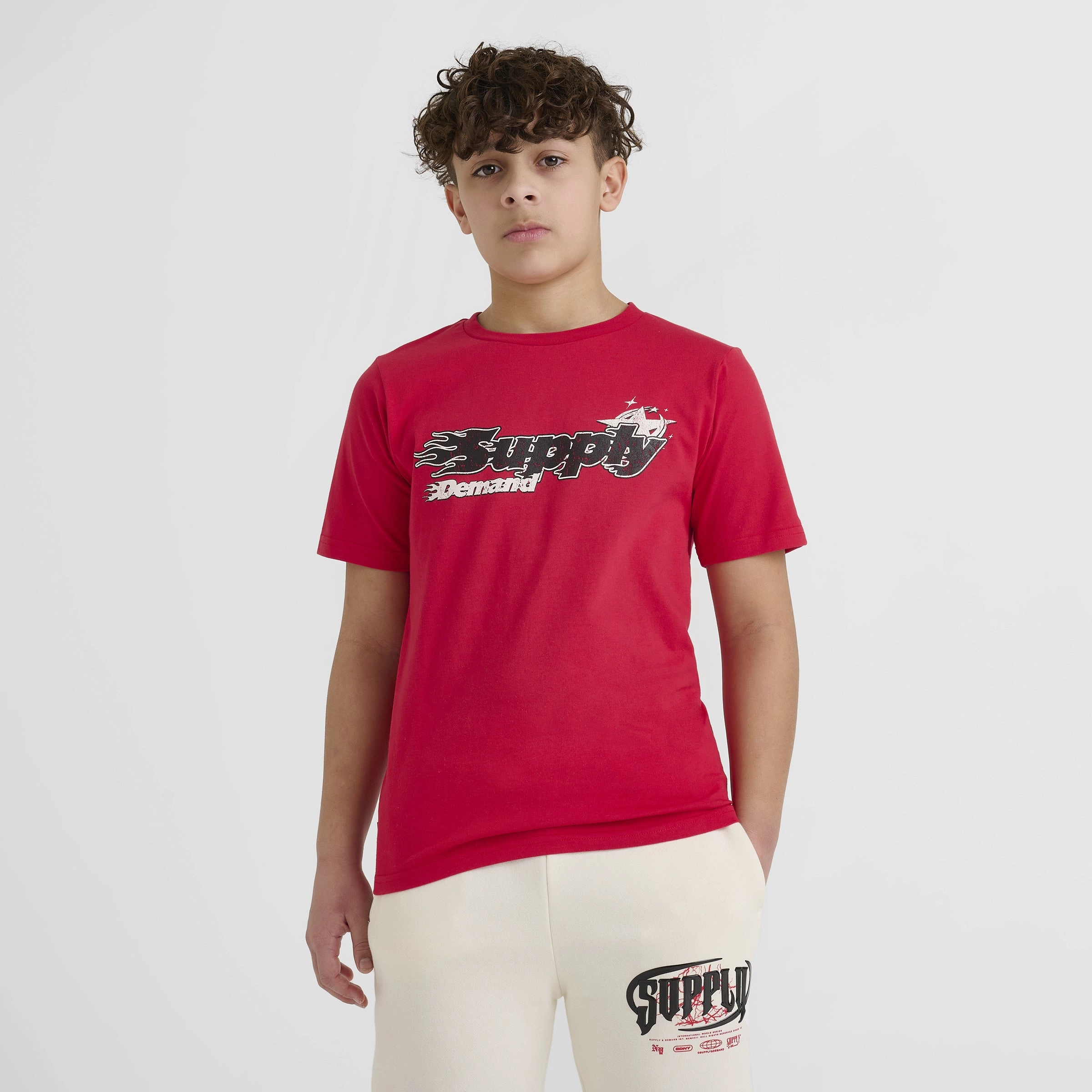 Supply & Demand Junior Boys' Martinez Tee Red / Black