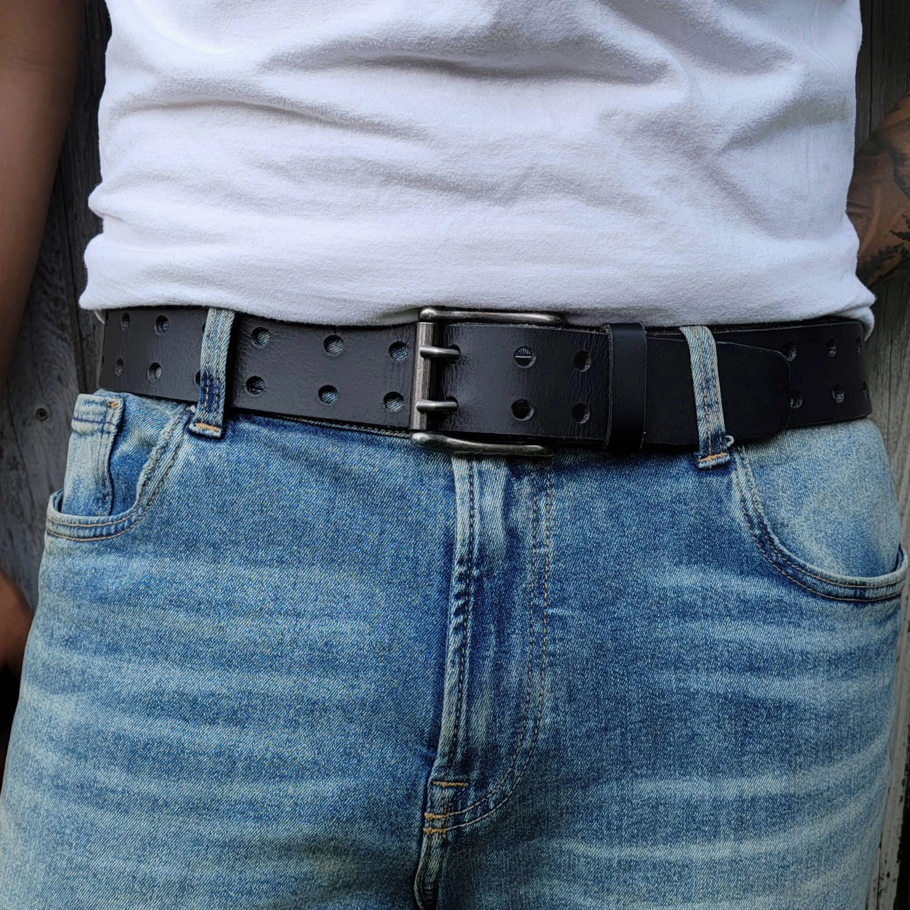 The Double Hole Belts - 2 PC Gift Set