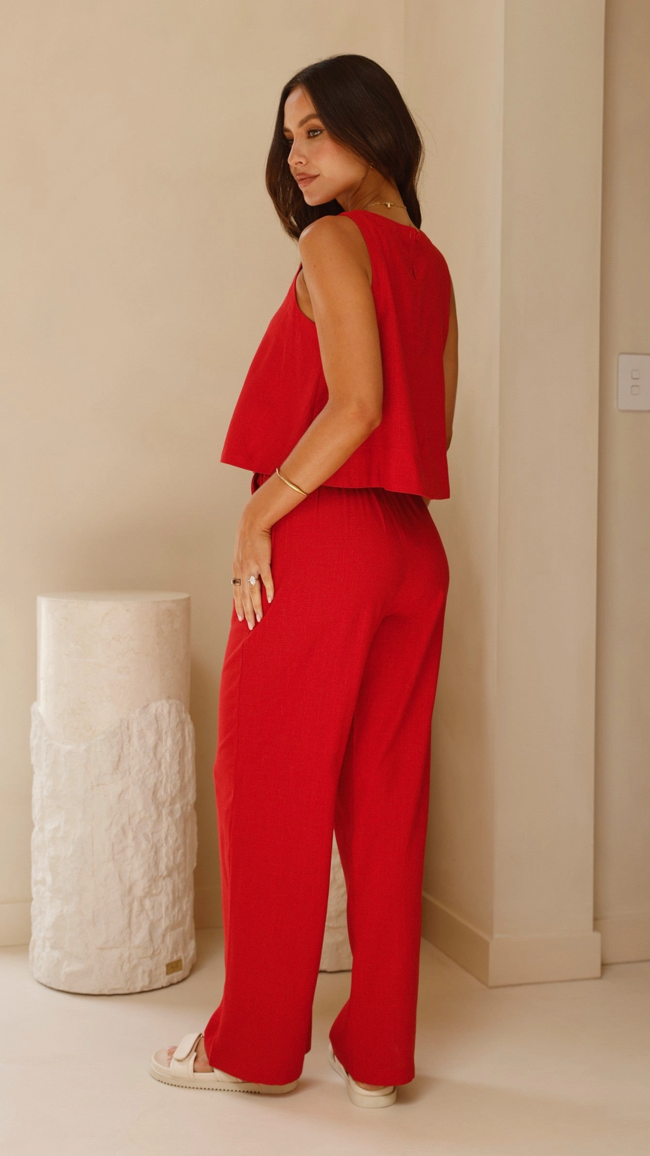 Valene Pants - Red