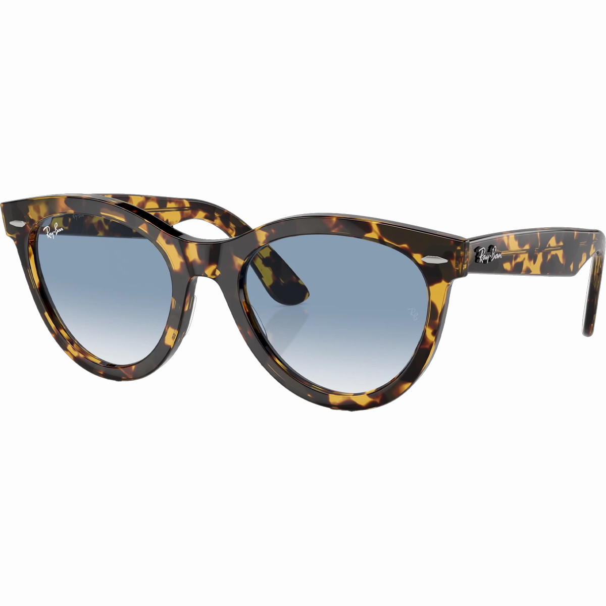 Wayfarer Way - Polished Yellow Havana/Clear & Blue