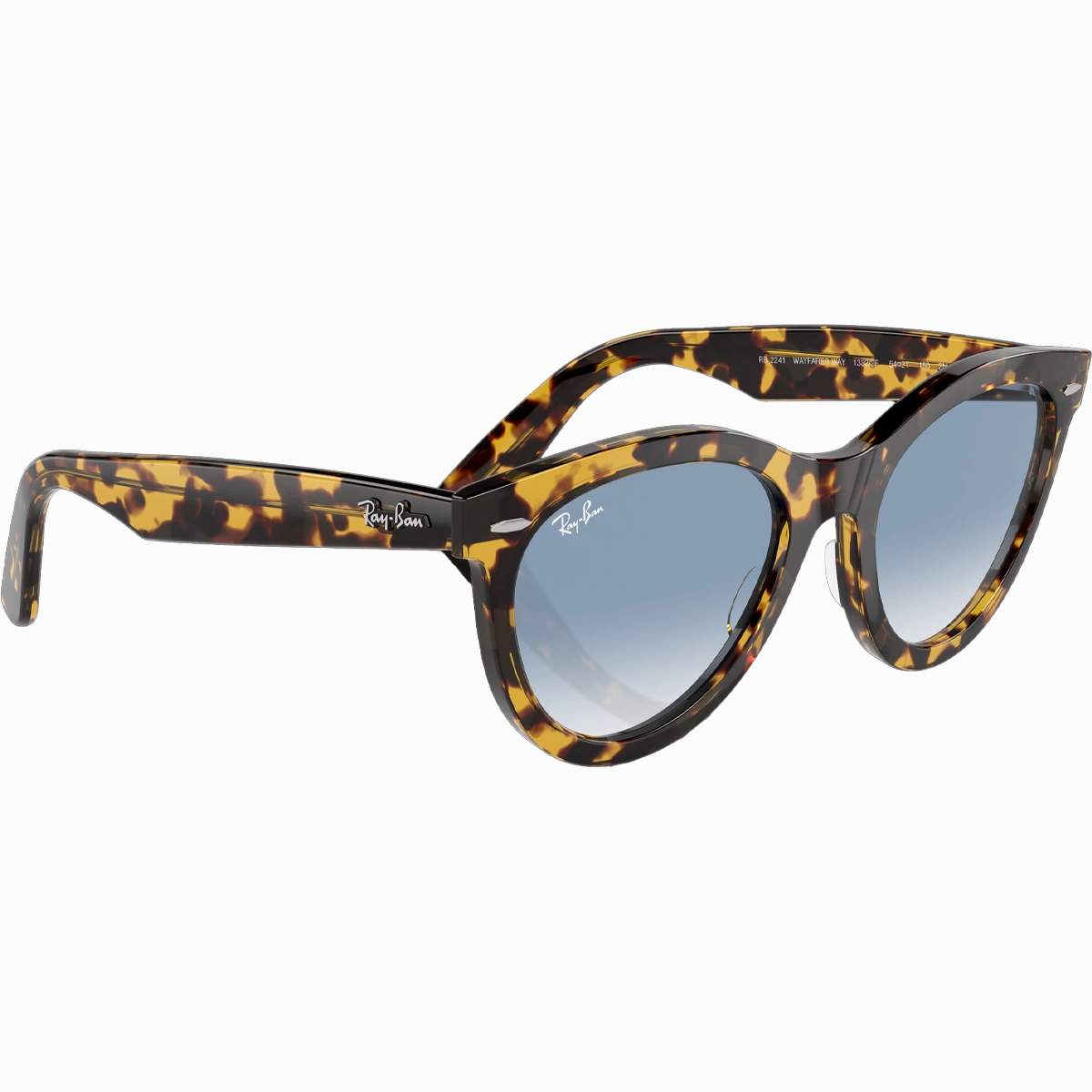 Wayfarer Way - Polished Yellow Havana/Clear & Blue