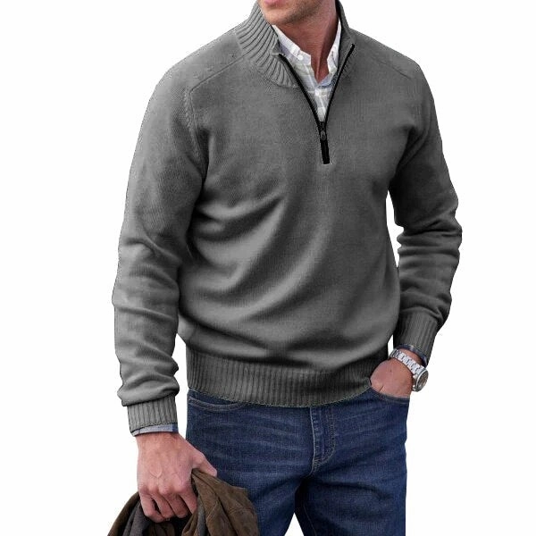 West Louis™ Cashmere Zipper Turtleneck Warm Sweater