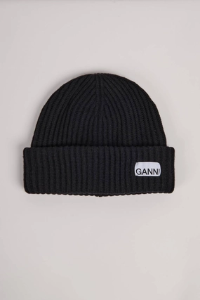 Women's Structured Rib Beanie In Black