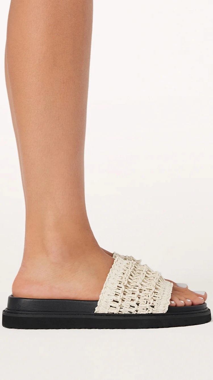 Zaida Slide - Bone Raffia
